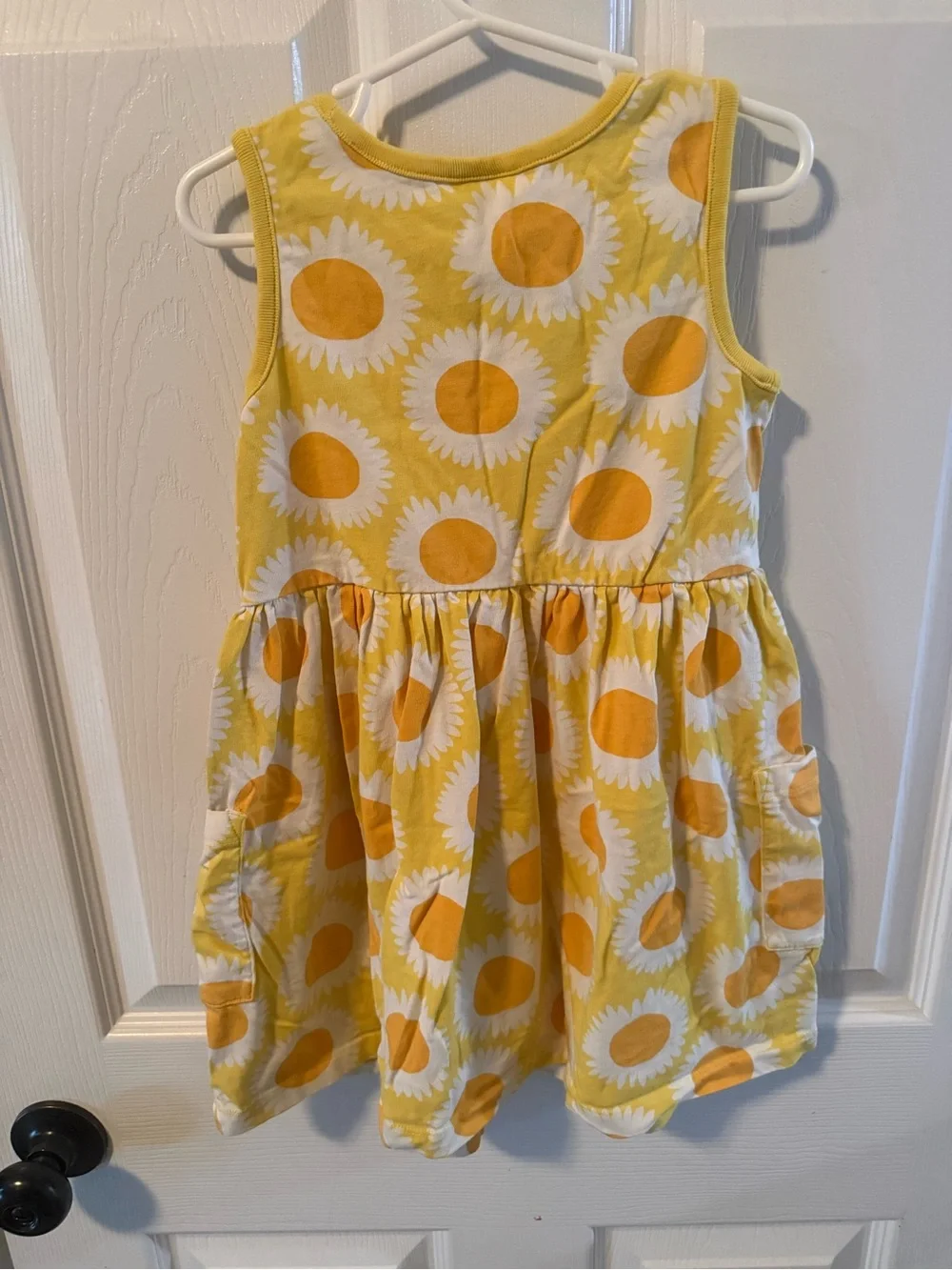 Hanna Anderson Sunflower Print Yellow Girls' Tank Dress 5t